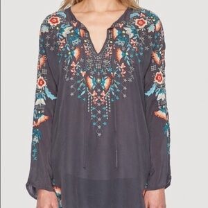 Johnny Was Julie Sunrise Embroidered Blouse Size XS